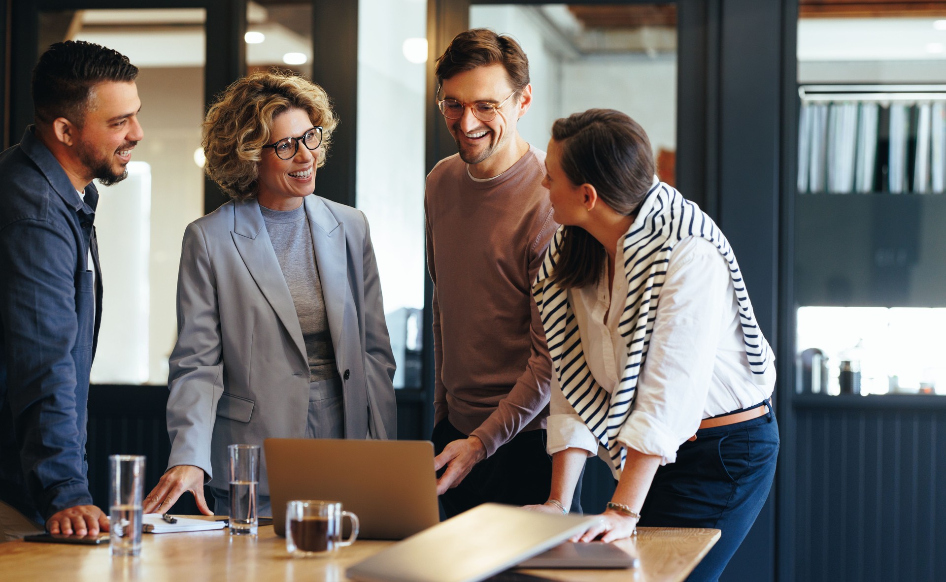 Business people having a meeting in a tech company Business people having a meeting in a tech company